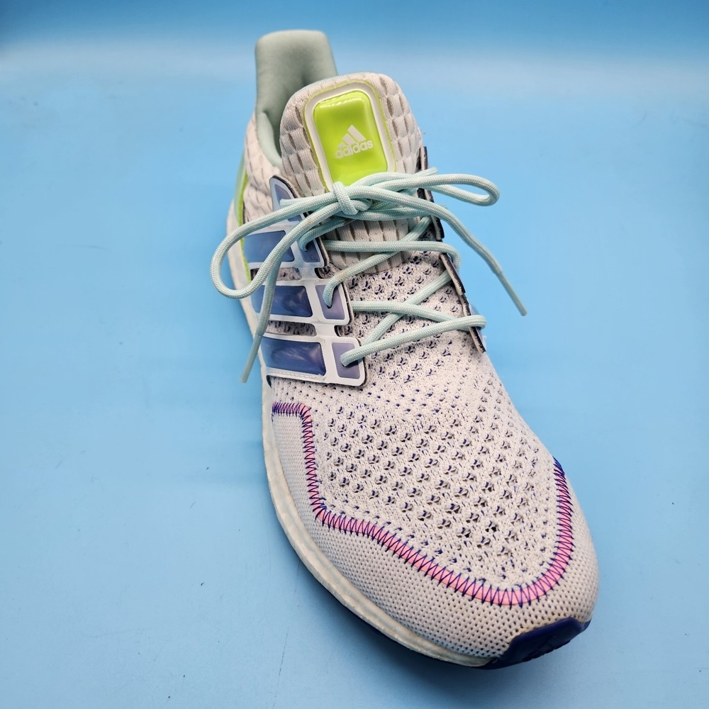 Adidas UltraBoost 1.0 Men's Cloud White / Lucid‎ Blue-Lemon ID0145 Size 9.5